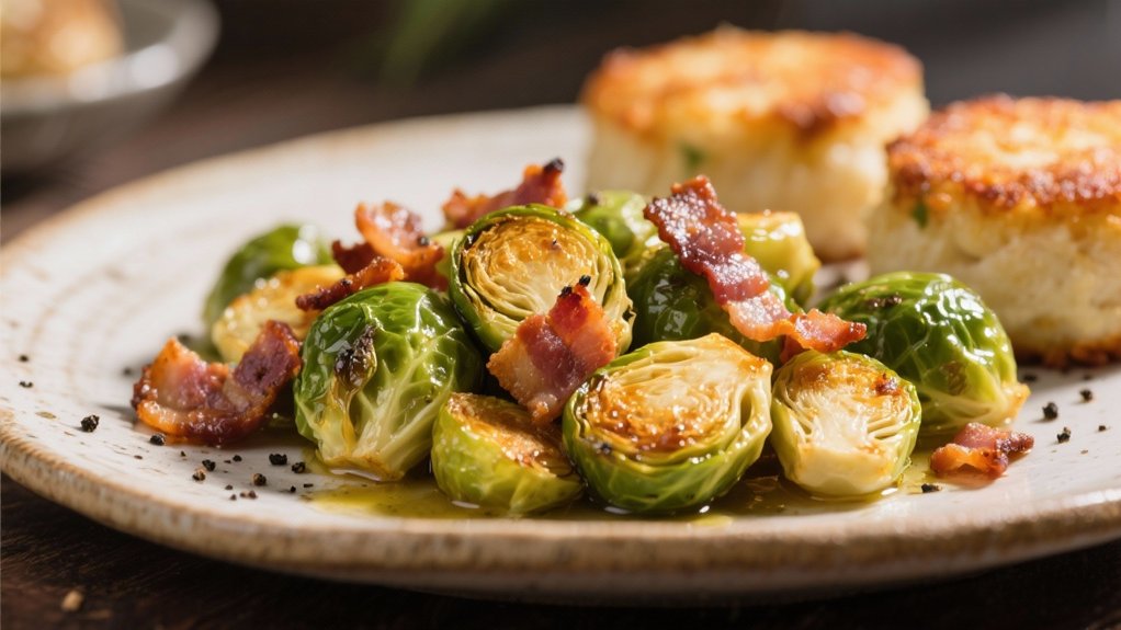 roasted brussels sprouts bacon dish