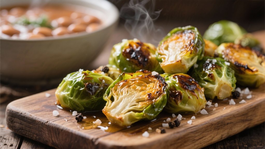 roasted brussels sprouts delightfully crispy