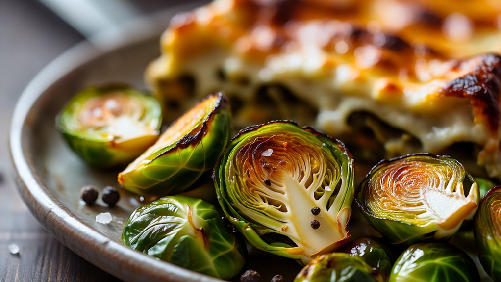 roasted brussels sprouts enhance lasagna
