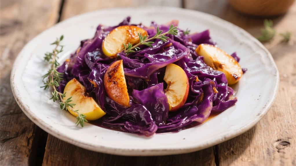 roasted cabbage with apples