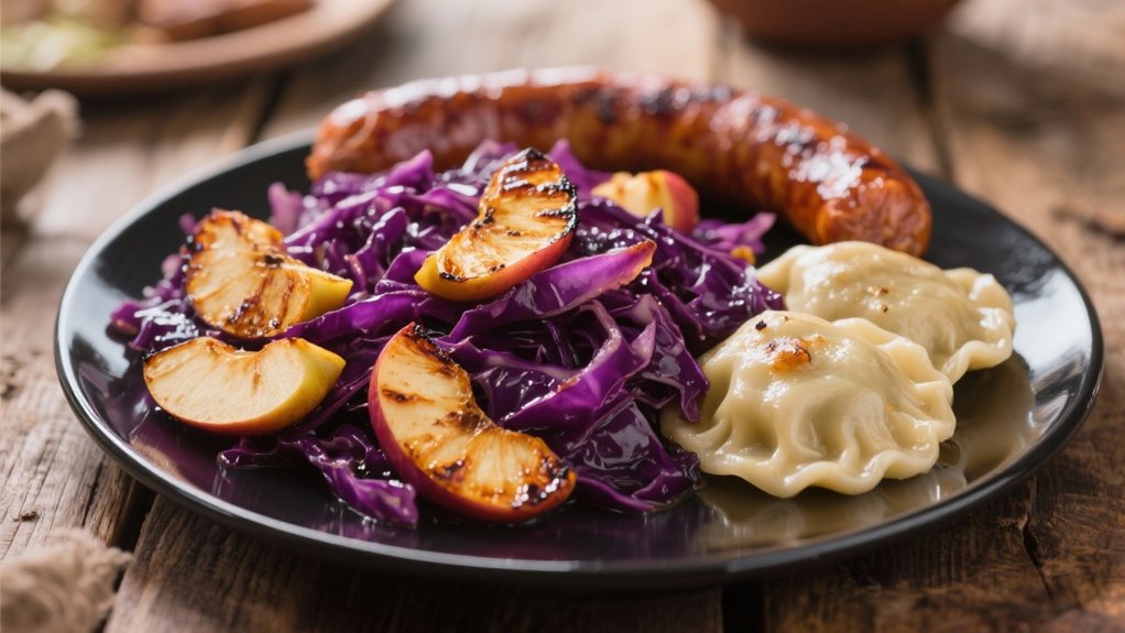 roasted cabbage with apples