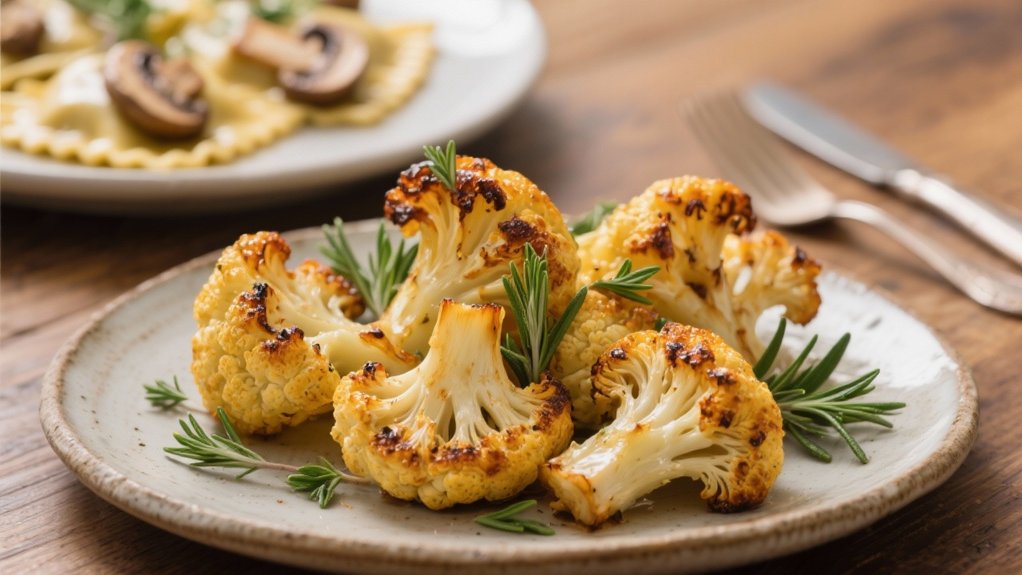 roasted cauliflower with herbs