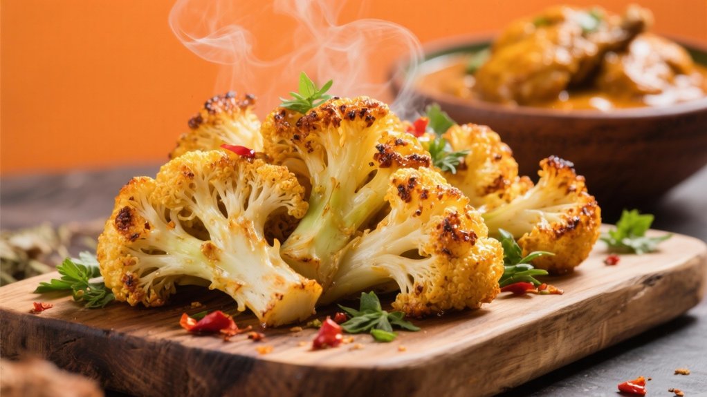 roasted cauliflower with spices