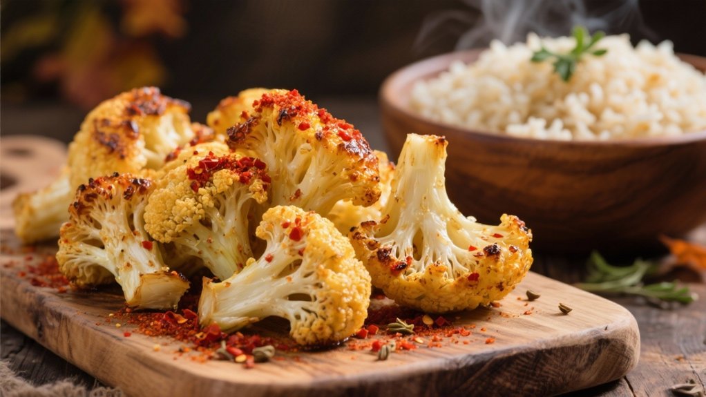 roasted cauliflower with spices