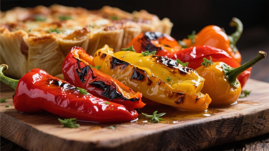roasted colorful bell pepper medley