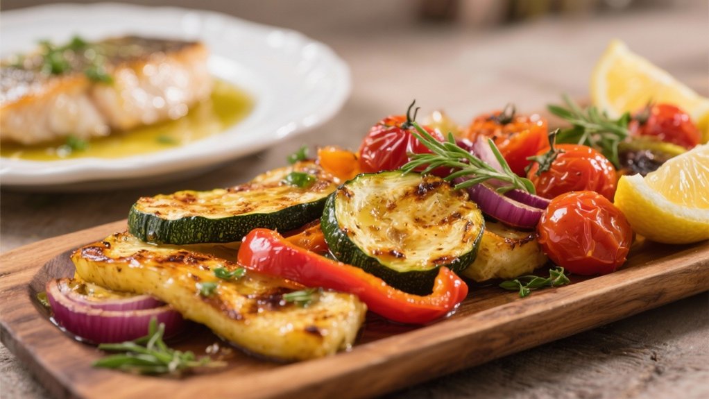 roasted colorful mediterranean vegetables