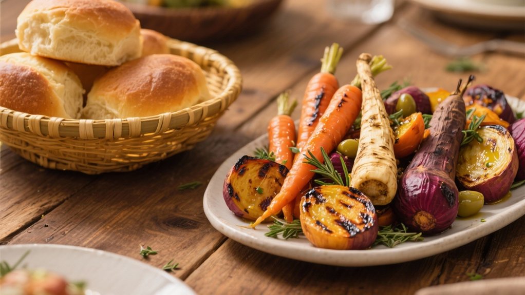 roasted colorful root medley