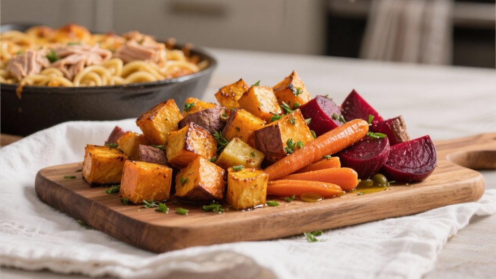 roasted colorful vegetable medley