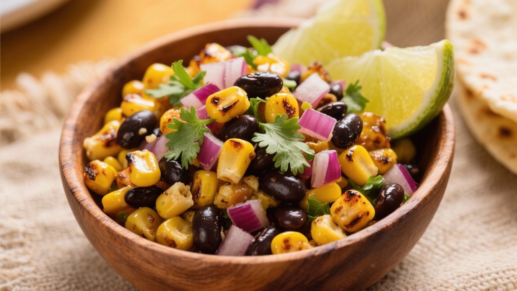 roasted corn bean salsa