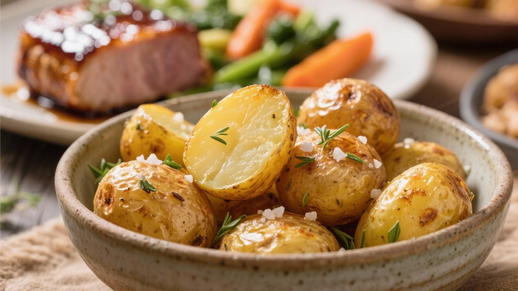 roasted crispy baby potatoes