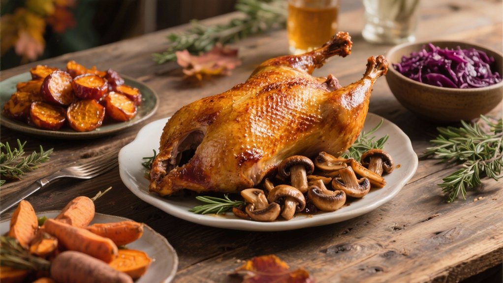 roasted duck with port