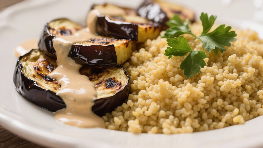 roasted eggplant with tahini