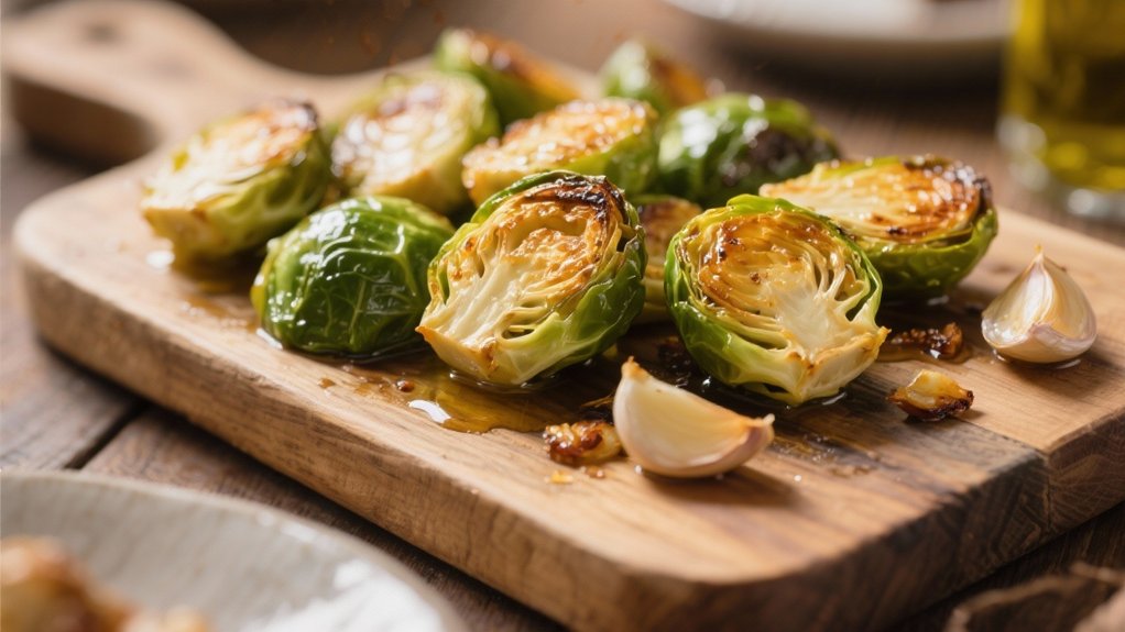 roasted garlic brussels sprouts