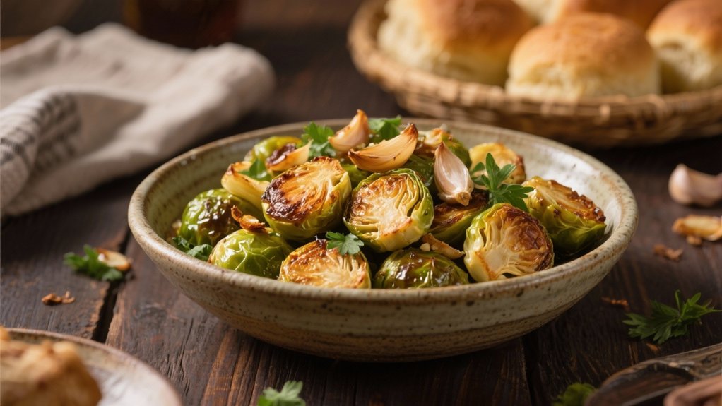 roasted garlic brussels sprouts
