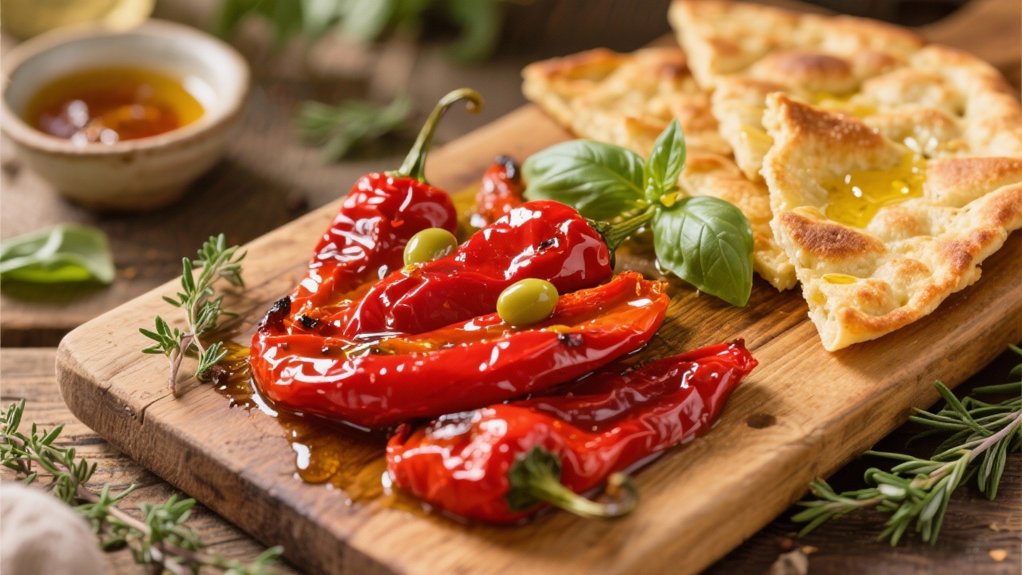 roasted peppers elevate socca