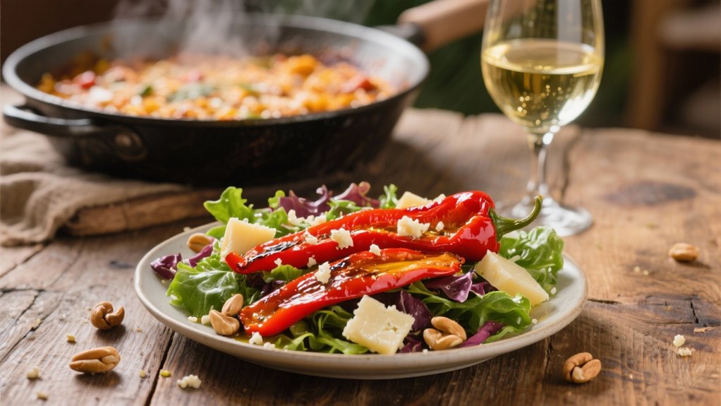 roasted peppers manchego cheese