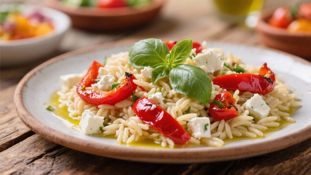 roasted red pepper feta dish