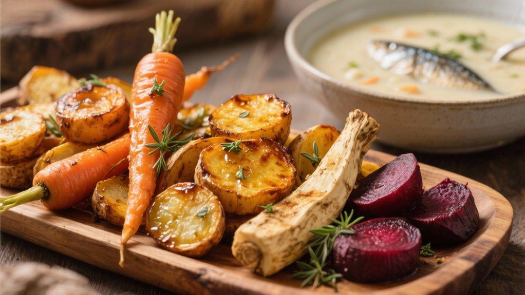 roasted root vegetables delightfully sweet