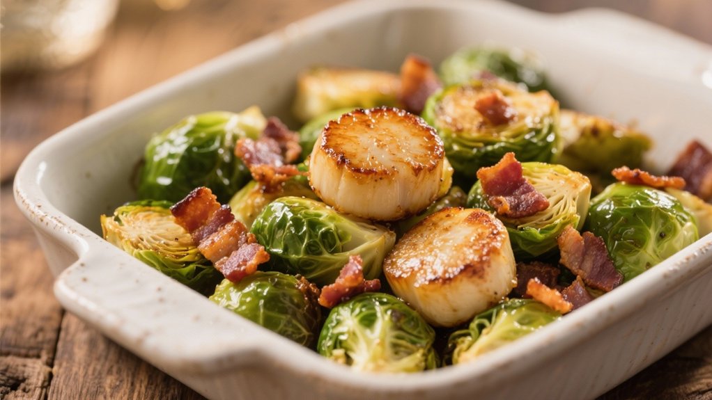 roasted sprouts with bacon