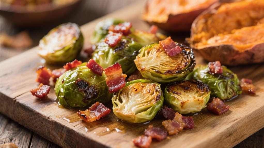 roasted sprouts with bacon
