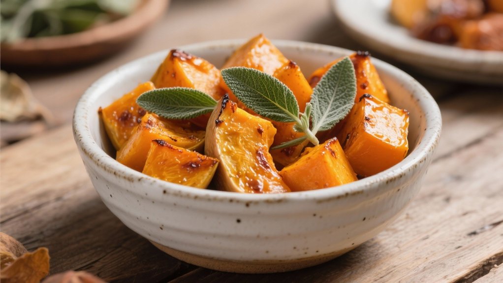 roasted squash with sage