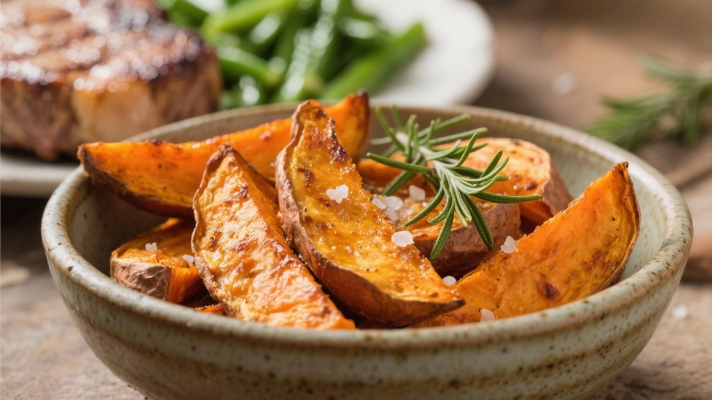 roasted sweet potato wedges