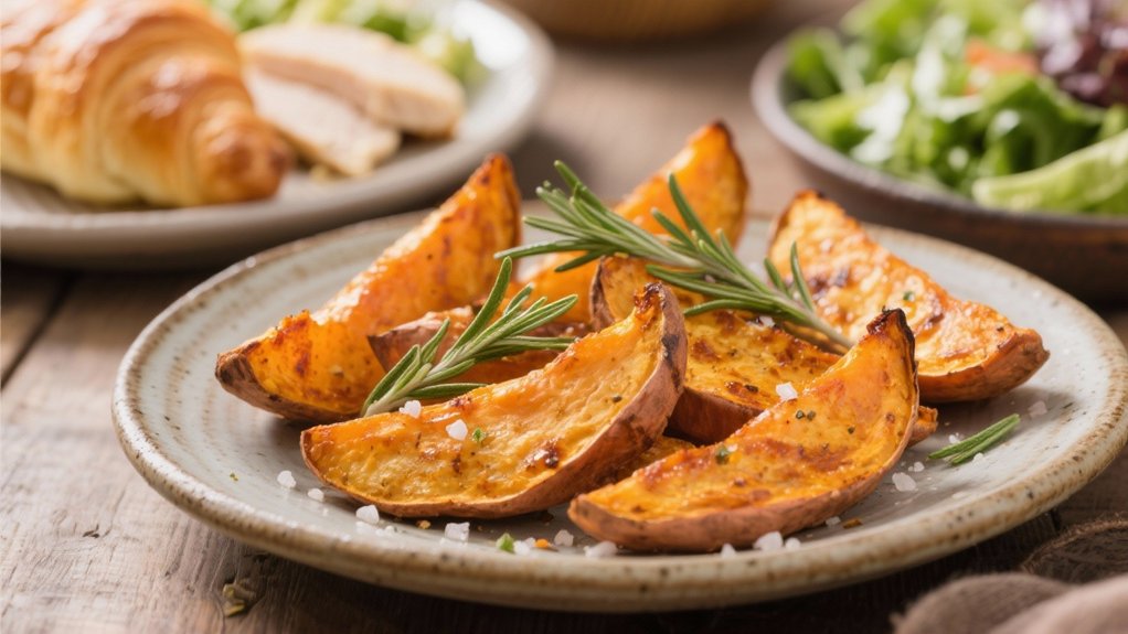 roasted sweet potato wedges