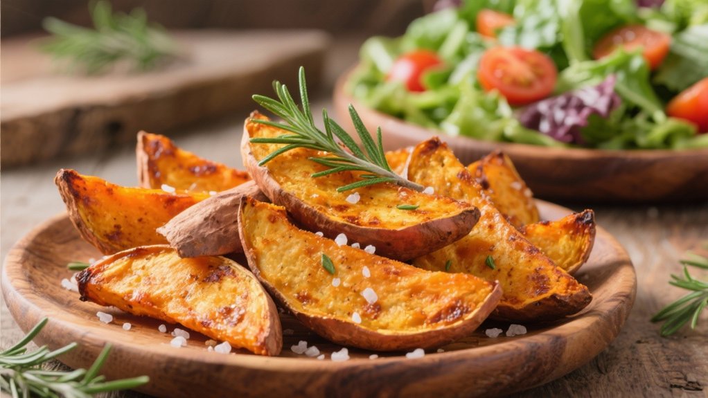 roasted sweet potato wedges