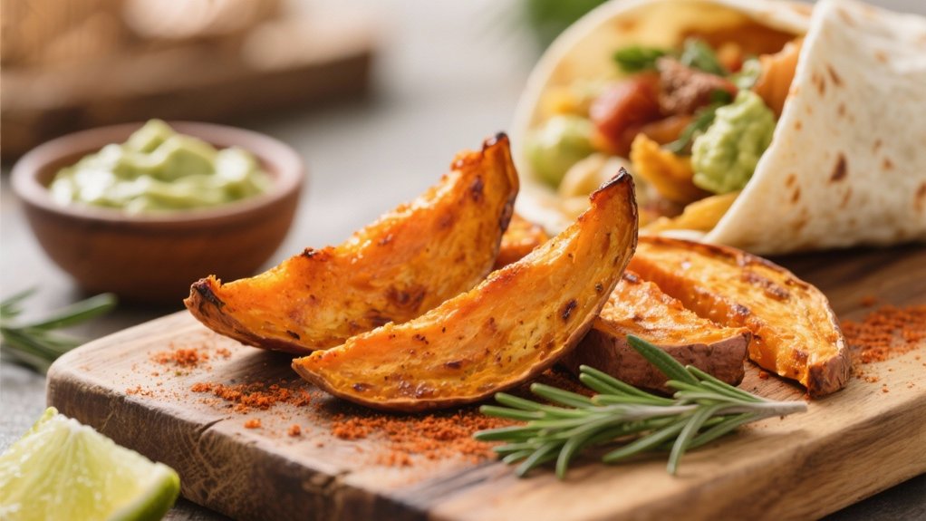 roasted sweet potato wedges