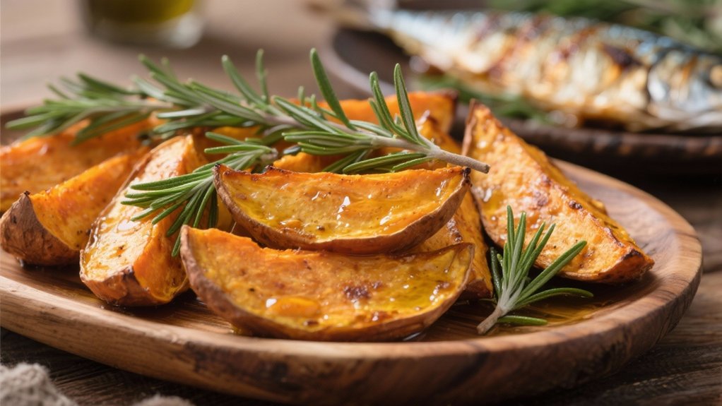 roasted sweet potato wedges