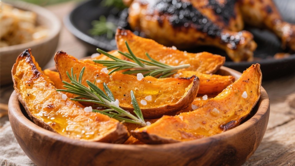 roasted sweet potato wedges