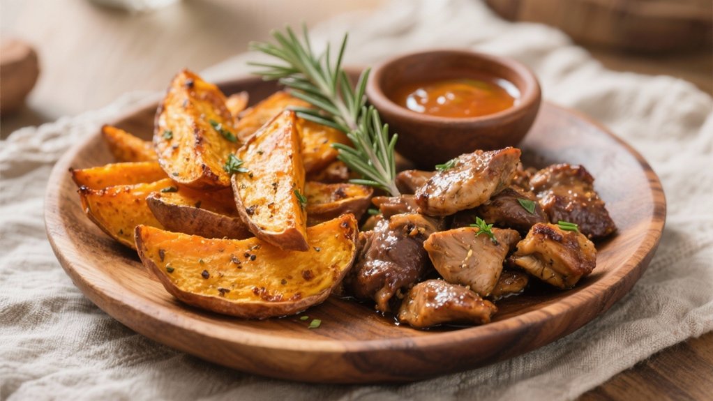roasted sweet potato wedges
