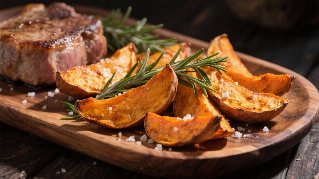 roasted sweet potato wedges