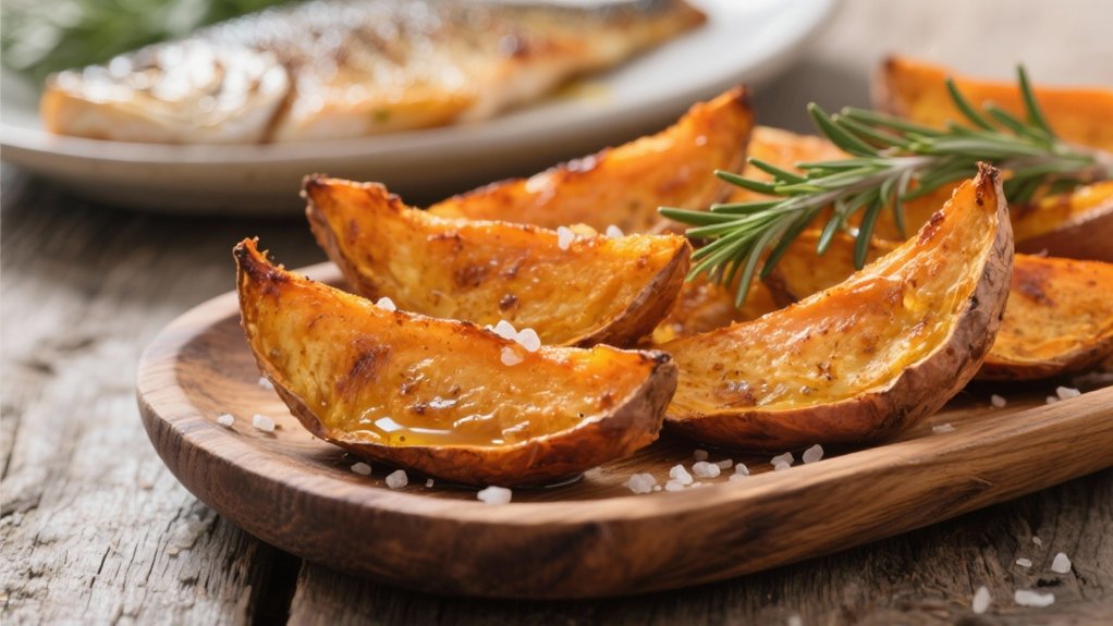 roasted sweet potato wedges