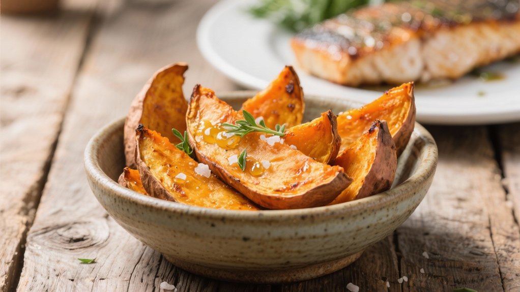 roasted sweet potato wedges