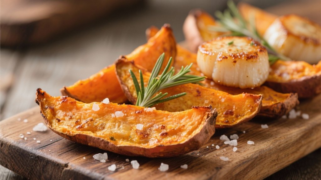 roasted sweet potato wedges