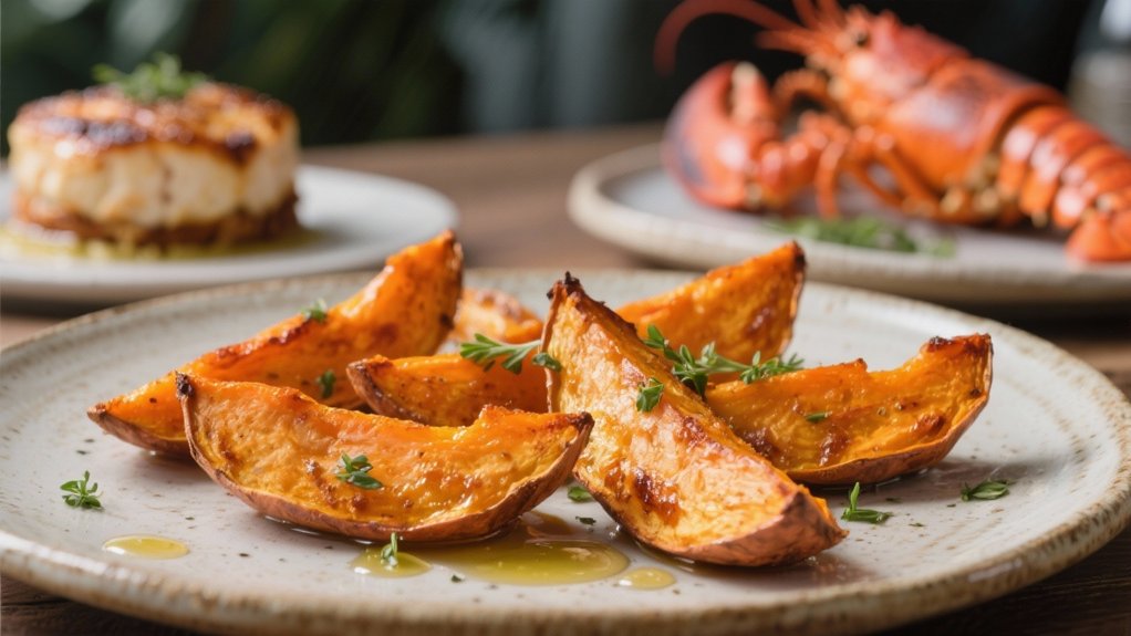 roasted sweet potato wedges