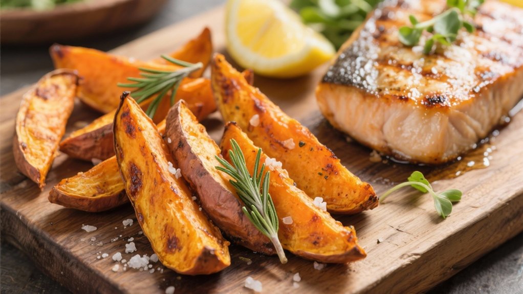roasted sweet potato wedges