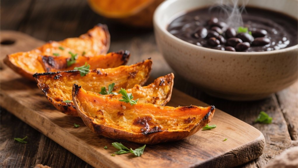 roasted sweet potato wedges