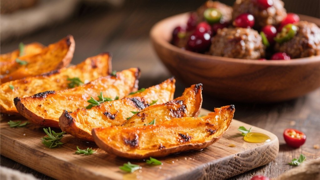 roasted sweet potato wedges