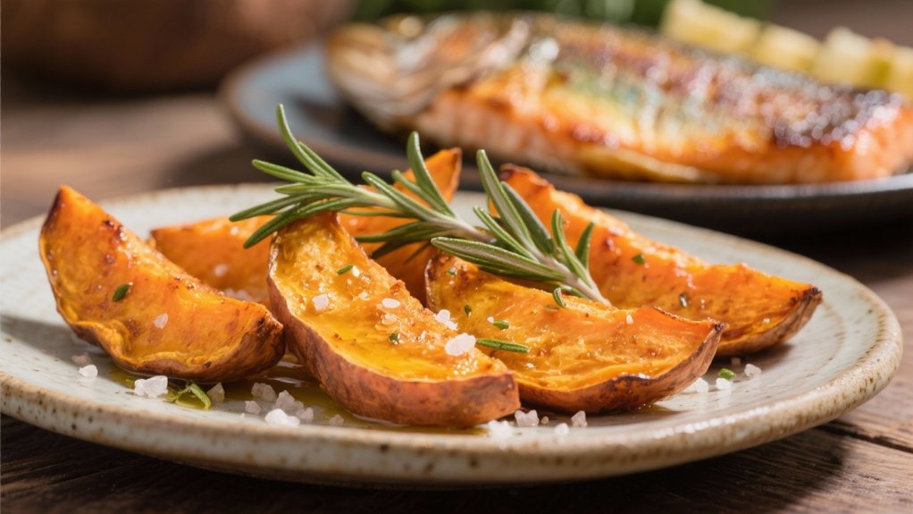 roasted sweet potato wedges