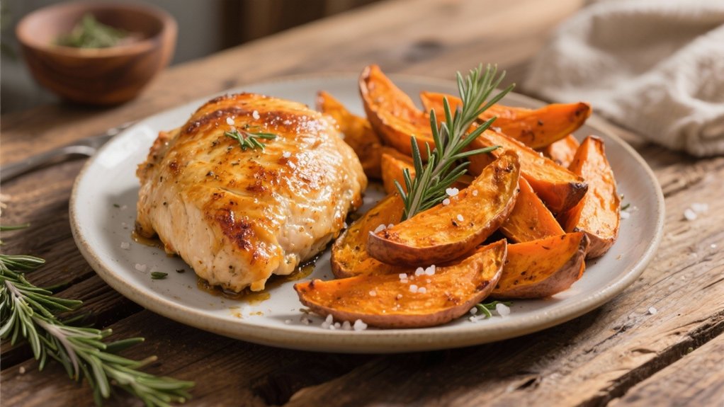 roasted sweet potatoes delightfully caramelized