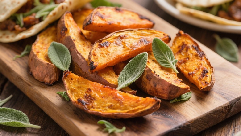 roasted sweet potatoes with sage