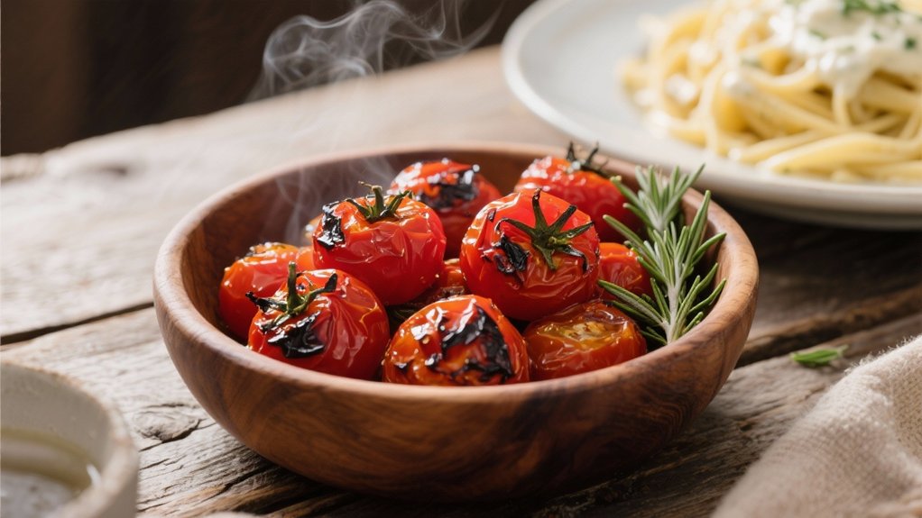 roasted tomatoes enhance alfredo