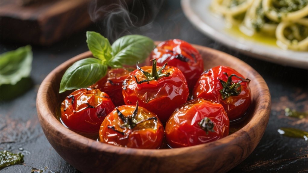 roasted tomatoes enhance pasta