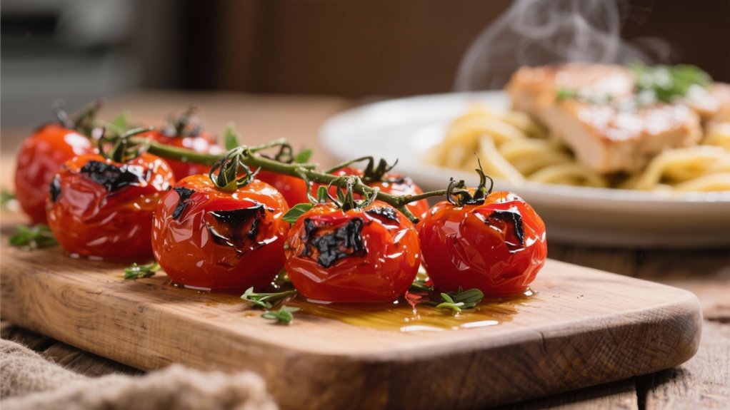 roasted tomatoes enhance pasta