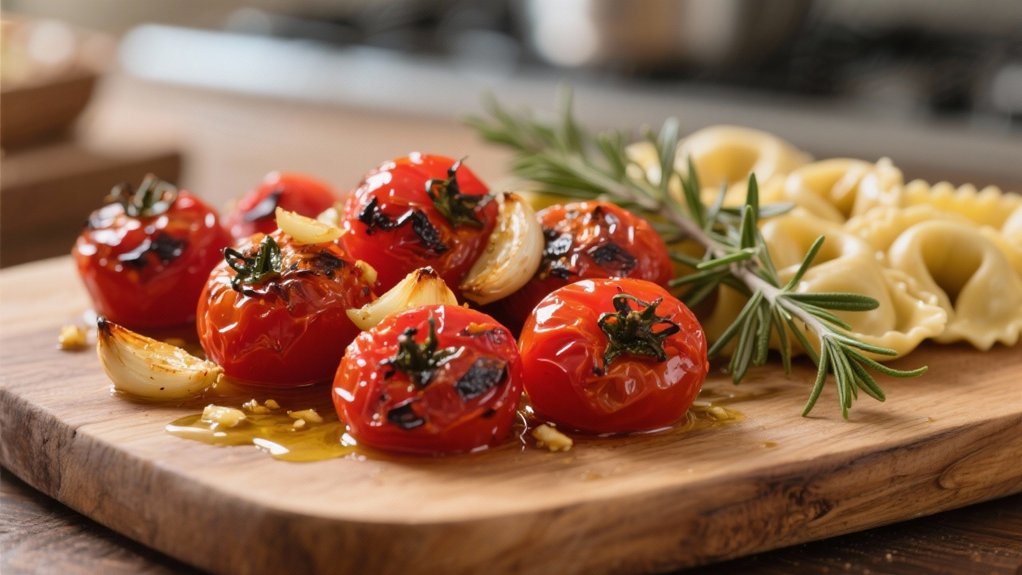 roasted tomatoes enhance pasta