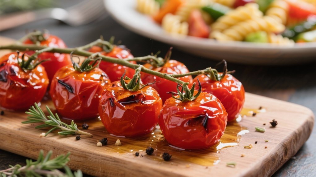 roasted tomatoes enhance pasta