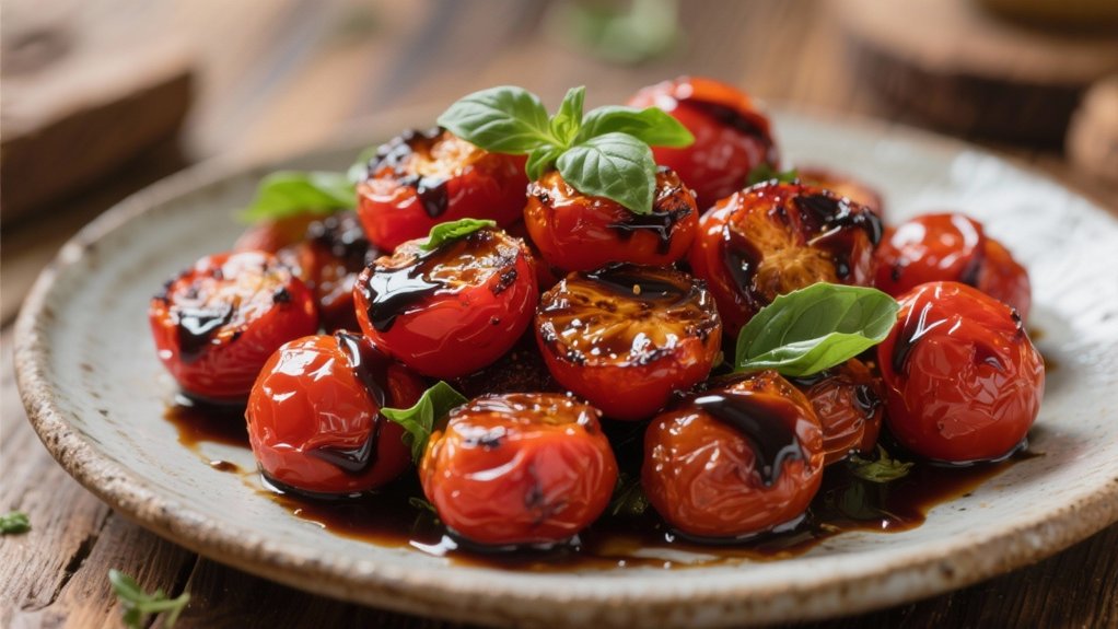 roasted tomatoes with balsamic glaze