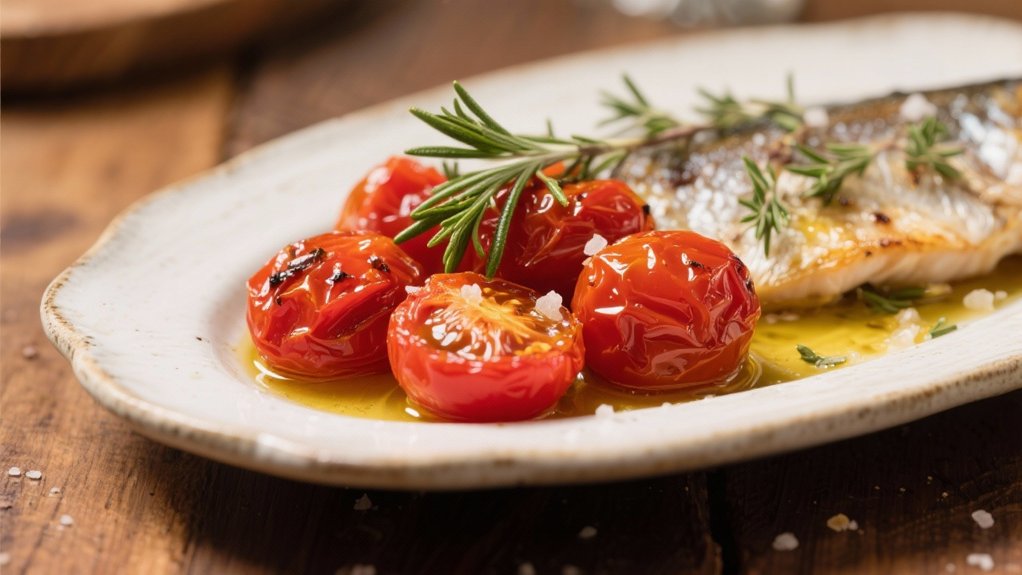 roasted tomatoes with herbs